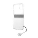 Guess PU/TPU Gray Stripe Apple iPhone 13 mini hátlap tok, átlátszó