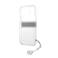   Guess PU/TPU Gray Stripe Apple iPhone 13 mini hátlap tok, átlátszó