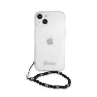   Guess PC Script and Black Pearls Apple iPhone 13 mini hátlap tok, átlátszó