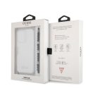 Guess PC Script and Black Pearls Apple iPhone 13 Pro Max hátlap tok, átlátszó