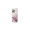 Guess TPU Big 4G Liquid Glitter Pink Apple iPhone 13 Pro Max hátlap tok, átlátszó