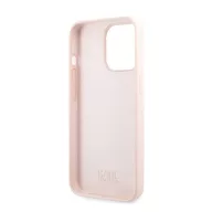   Karl Lagerfeld and Choupette Liquid szilikon hátlap tok Apple iPhone 13 Pro, rózsaszín