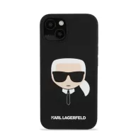   Karl Lagerfeld Head Liquid szilikon hátlap tok Apple iPhone 13 mini, fekete