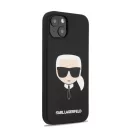 Karl Lagerfeld Head Liquid szilikon hátlap tok Apple iPhone 13 mini, fekete