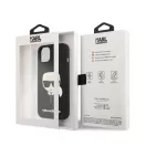 Karl Lagerfeld Head Liquid szilikon hátlap tok Apple iPhone 13 mini, fekete