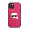 Karl Lagerfeld Head bőr hátlap tok Apple iPhone 13 mini, rózsaszín