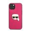 Karl Lagerfeld Head bőr hátlap tok Apple iPhone 13 mini, rózsaszín