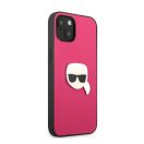 Karl Lagerfeld Head bőr hátlap tok Apple iPhone 13 mini, rózsaszín