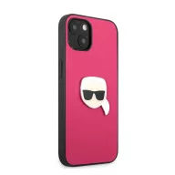   Karl Lagerfeld Head bőr hátlap tok Apple iPhone 13 mini, rózsaszín