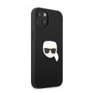 Karl Lagerfeld Head bőr hátlap tok Apple iPhone 13 mini, fekete