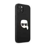   Karl Lagerfeld Head bőr hátlap tok Apple iPhone 13 mini, fekete
