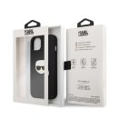 Karl Lagerfeld Head bőr hátlap tok Apple iPhone 13 mini, fekete