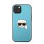 Karl Lagerfeld Head bőr hátlap tok Apple iPhone 13 mini, kék