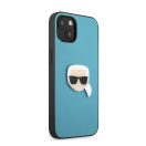 Karl Lagerfeld Head bőr hátlap tok Apple iPhone 13 mini, kék