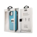 Karl Lagerfeld Head bőr hátlap tok Apple iPhone 13 mini, kék