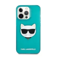   Karl Lagerfeld Choupette Head szilikon hátlap tok Apple iPhone 13 Pro, kék