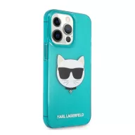   Karl Lagerfeld Choupette Head szilikon hátlap tok Apple iPhone 13 Pro, kék