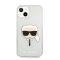 Karl Lagerfeld Head Full Glitter szilikon hátlap tok Apple iPhone 13 mini, ezüst