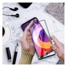 Samsung Galaxy A02s/A03s Full Glue Ceramic hajlított tempered glass kijelzővédő üvegfólia, fekete