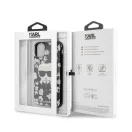 Karl Lagerfeld Original szilikon hátlap tok Apple iPhone 11 Pro, virágos, fekete
