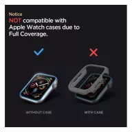   Spigen Pro Flex EZ Fit Apple Watch S9 / S8 / S7 45mm tempered kijelzővédő fólia felhelyező kerettel (2db)
