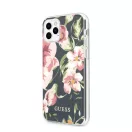 Guess Flower Shiny N.3 Apple iPhone 11 Pro Max hátlap tok, virág mintás