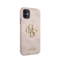   Guess PU 4G Metal Logo Apple iPhone 11 hátlap tok, rózsaszín