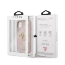 Guess PU 4G Metal Logo Apple iPhone 11 hátlap tok, rózsaszín