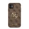 Guess PU 4G Metal Logo Apple iPhone 11 hátlap tok, barna