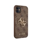 Guess PU 4G Metal Logo Apple iPhone 11 hátlap tok, barna