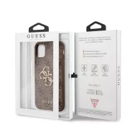Guess PU 4G Metal Logo Apple iPhone 11 hátlap tok, barna