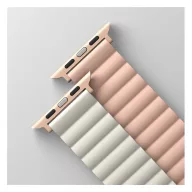   Uniq Revix mágneses szilikon szíj Apple Watch 42/44/45/49mm, rózsaszín/bézs