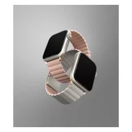   Uniq Revix mágneses szilikon szíj Apple Watch 42/44/45/49mm, rózsaszín/bézs