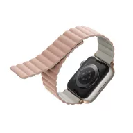   Uniq Revix mágneses szilikon szíj Apple Watch 42/44/45/49mm, rózsaszín/bézs