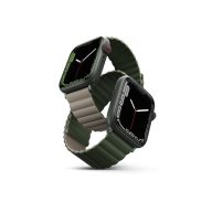   Uniq Revix mágneses szilikon szíj Apple Watch 42/44/45/49mm, zöld/taupe