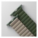 Uniq Revix mágneses szilikon szíj Apple Watch 42/44/45/49mm, zöld/taupe