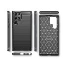 Forcell Carbon hátlap tok Samsung Galaxy S22 Ultra, fekete