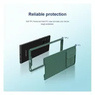   Nillkin CamShield Pro Samsung Galaxy S22 Ultra műanyag hátlap tok, fekete