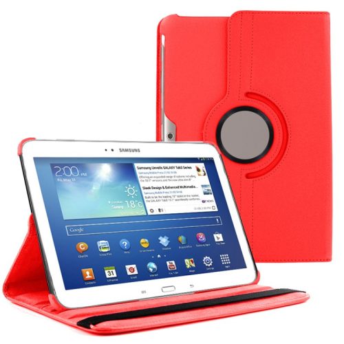 Samsung Galaxy Tab S3 9.7 SM-T820 / T825, mappa tok, elforgatható (360°), piros