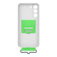   Samsung Galaxy S22 Silicone Cover with Strap, gyári szilikon tok szíjjal, fehér, EF-GS901TW