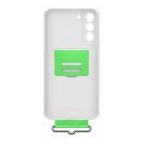 Samsung Galaxy S22+ Silicone Cover with Strap, gyári szilikon tok szíjjal, fehér, EF-GS906TW