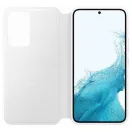 Samsung Galaxy S22 Clear View Cover, gyári flip tok, fehér, EF-ZS901CW