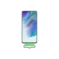   Samsung Galaxy S21 FE Silicone Cover with Strap, gyári szilikon tok szíjjal, fehér, EF-GG990TW