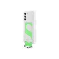   Samsung Galaxy S21 FE Silicone Cover with Strap, gyári szilikon tok szíjjal, fehér, EF-GG990TW