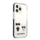 Karl Lagerfeld Karl and Choupette TPE hátlap tok Apple iPhone 13 Pro, fehér