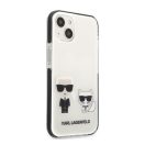 Karl Lagerfeld Karl and Choupette TPE hátlap tok Apple iPhone 13 mini, fehér