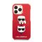 Karl Lagerfeld and Choupette Heads TPE szilikon hátlap tok Apple iPhone 13 Pro, piros