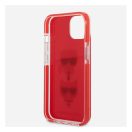 Karl Lagerfeld and Choupette Heads TPE szilikon hátlap tok Apple iPhone 13 mini, piros