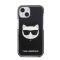 Karl Lagerfeld Choupette Head TPE szilikon hátlap tok Apple iPhone 13, fekete