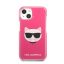 Karl Lagerfeld Choupette Head TPE szilikon hátlap tok Apple iPhone 13, rózsaszín